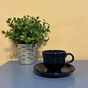 Fiesta Cobalt Blue Tea Cup and Saucer
